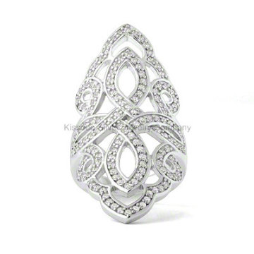 Kostüm CZ Ring Sterling Silber Schmuck Kr3047